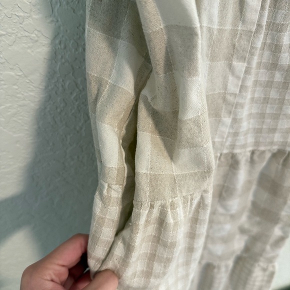 Princess Polly Beige Gingham Tiered Maxi Dress - Picture 5 of 8